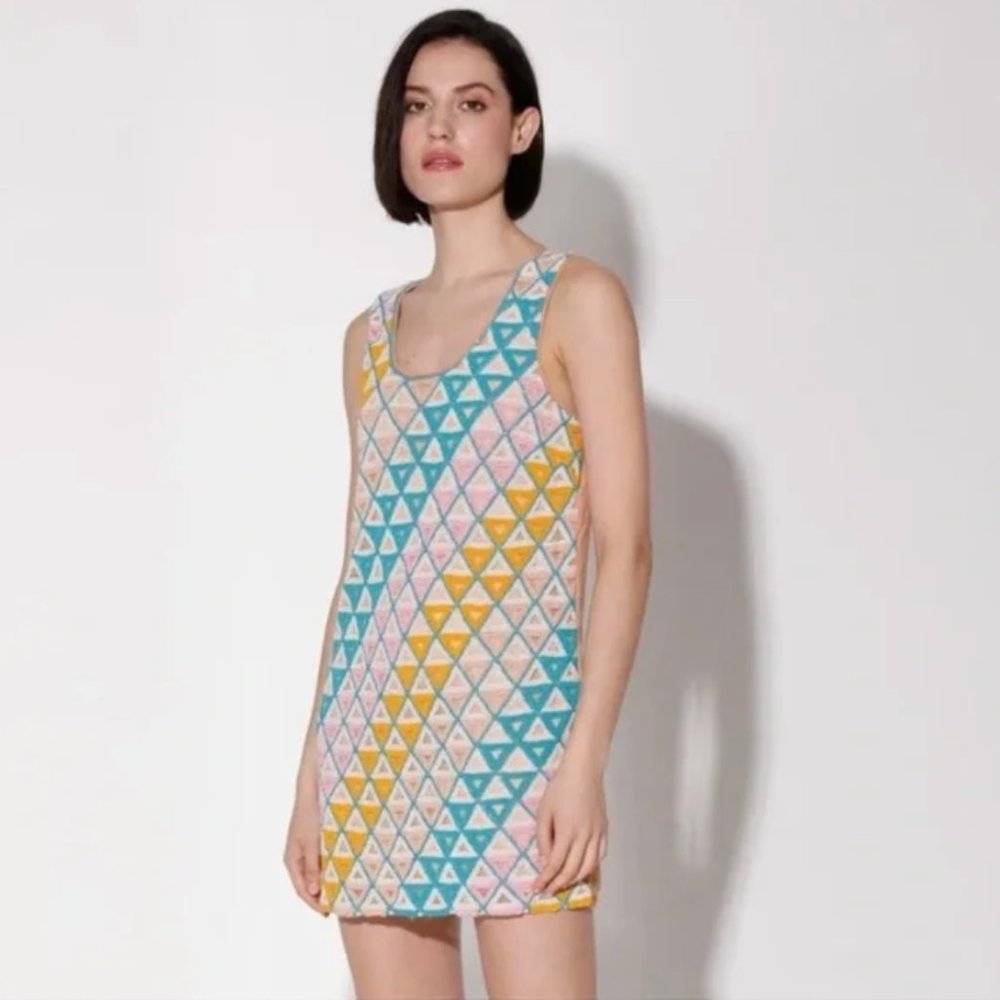 Walter Baker Colbie beaded mini dress in Vera Cruz geo pattern